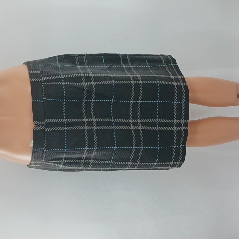 Ann Taylor Loft Skirt Brown Plaid Knit Straight Lined Modern Womens Size 8 - Picture 3 of 4